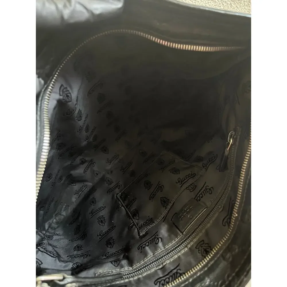 Gucci GG leather unisex Messenger bag